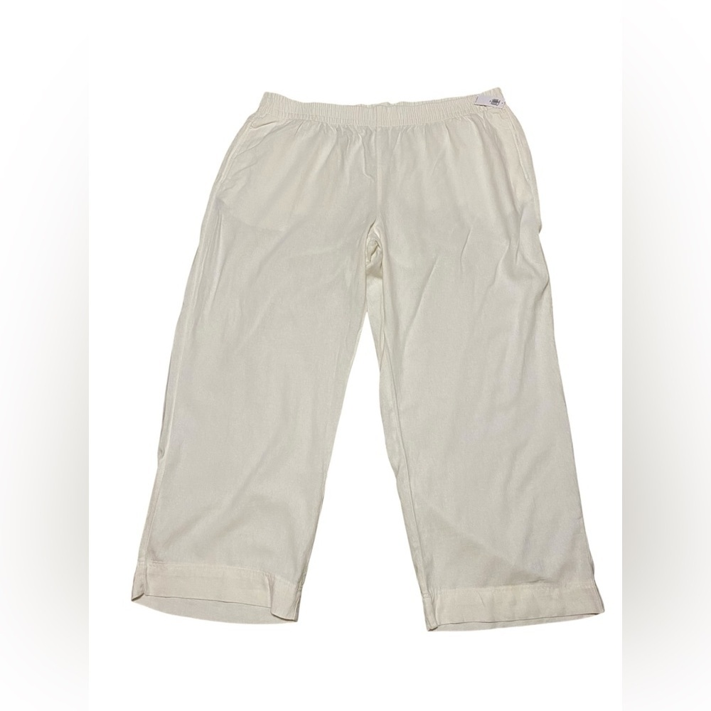 Old Navy White Plus Size XXL Wide Leg High Rise Comfort Waist Woman’s Pants. NWT